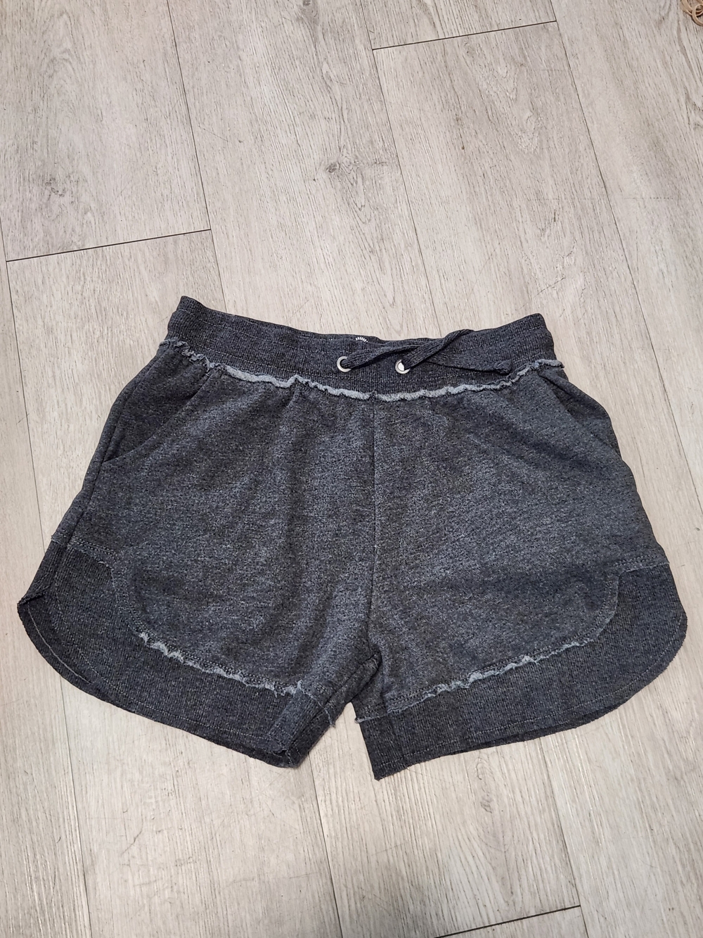 NWT Royce Brand Charcoal Gray Raw Edge Fleece Sweat Shorts S